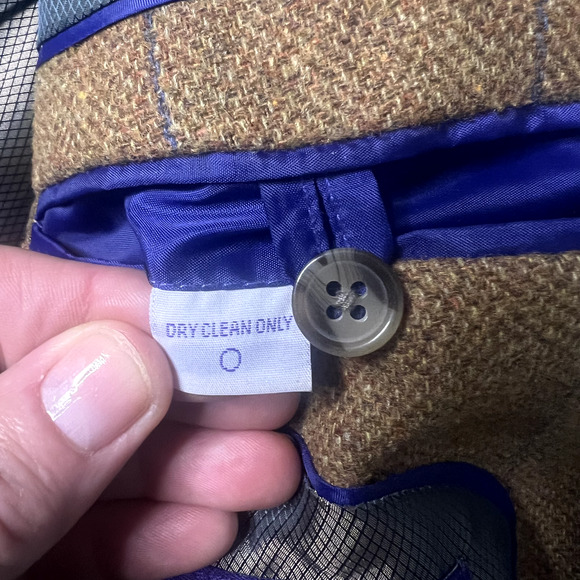 Alan Flusser Mens Brown Suit Jacket Blazer Large Wool Professor Single Breast - Picture 11 of 16